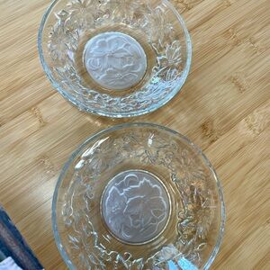 Princess House, Fantasia pattern, set of 2 small, vintage berry bowls
